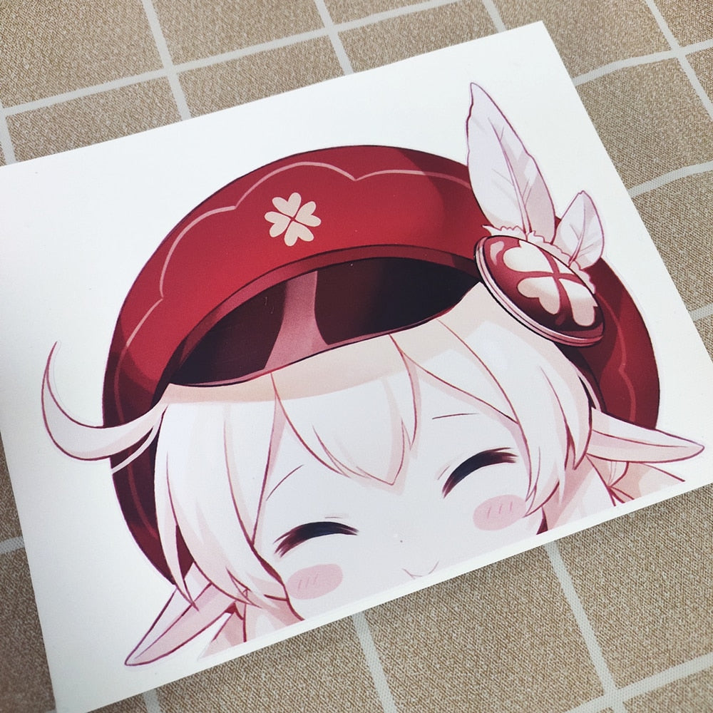 Genshin Impact 'Klee | Closed Eyes' Vinyl Car Peeker Sticker