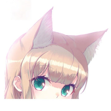 Kinako 'Cute Ears' Vinyl Car Peeker Sticker