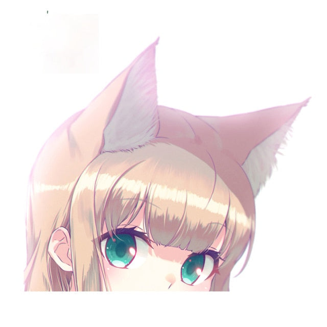 Kinako 'Cute Ears' Vinyl Car Peeker Sticker