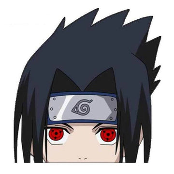 Naruto 'Sasuke Uchiha | Triple Tomoe Sharingan Eyes' Vinyl Car Peeker Sticker