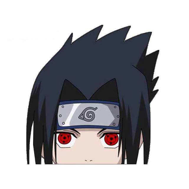 Naruto 'Sasuke Uchiha | Triple Tomoe Sharingan Eyes' Vinyl Car Peeker Sticker