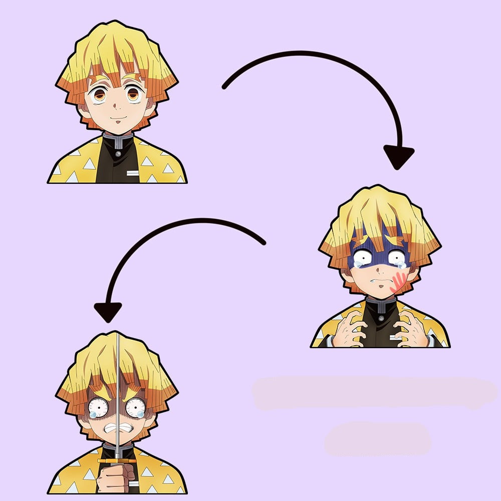 Demon Slayer 'Zenitsu Agatsuma | 1.0' Vinyl Car 3D Motion Sticker