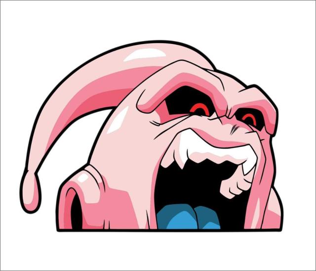 Dragon Ball Z 'Majin Buu | Screaming' Vinyl Car Peeker Sticker