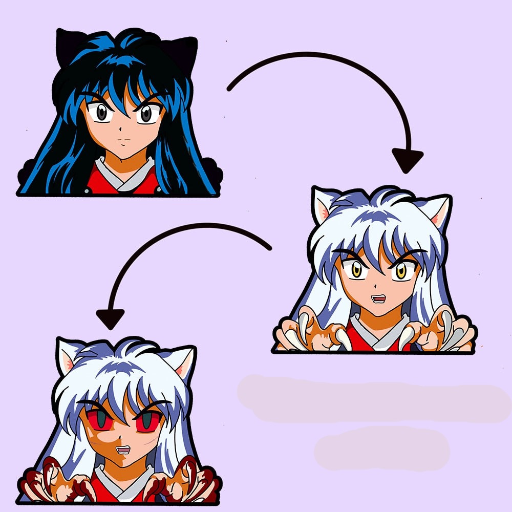 Inuyasha 'Inuyasha' Vinyl Car 3D Motion Sticker