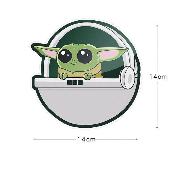 Star Wars 'Baby Yoda | Looking | Spaceship' Vinyl Car Peeker Sticker