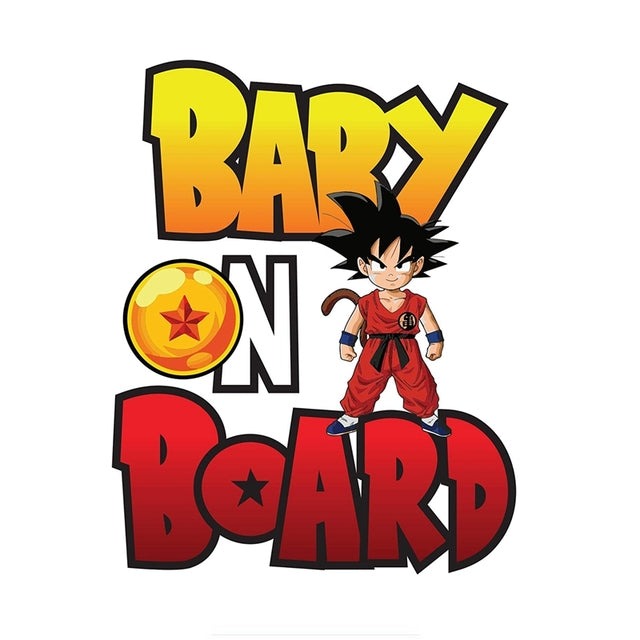 Dragon Ball Z 'Son Goku | Fierce | Baby On Board' Vinyl Car Sticker