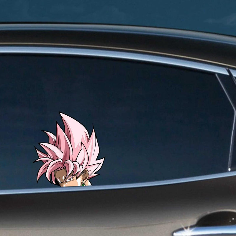 Dragon Ball Z 'Goku Super Saiyan Rosé | Pastel Pink Hair' Vinyl Car Peeker Sticker