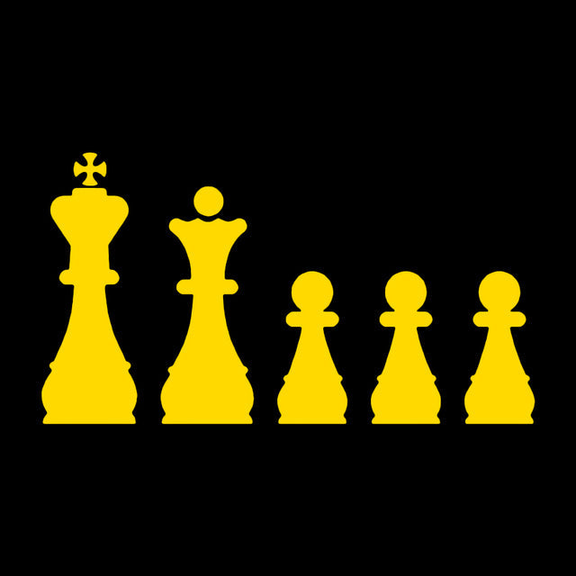 Cool 'Chess Pieces | Yellow' Vinyl Car Sticker