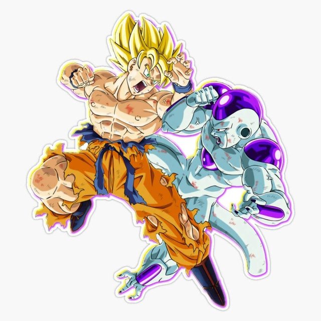 Dragon Ball Z 'Goku vs. Frieza | Super Saiyan | Fighting' Vinyl Car Sticker
