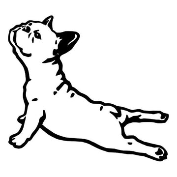 French Bulldog 'Stretching' Vinyl Car Sticker