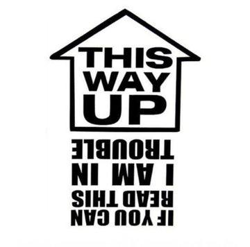 Arrow Sign 'This Way Up' Vinyl Car Sticker