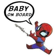 Spider-Man 'Baby On Board' Vinyl Car Sticker