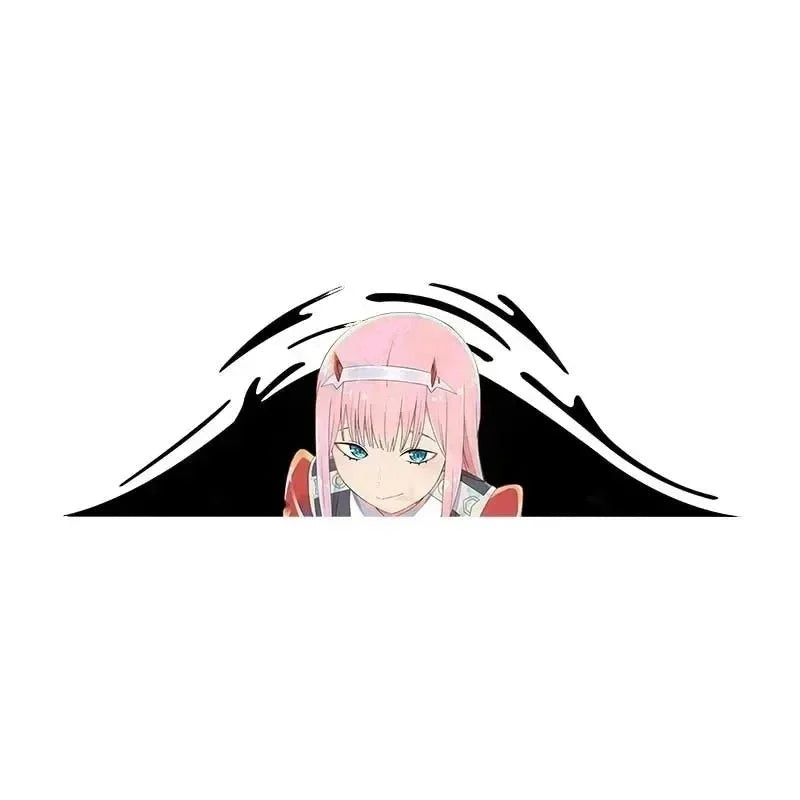 Darling In The Franxx 'Zero Two | Staring' Vinyl Car Peeker Sticker