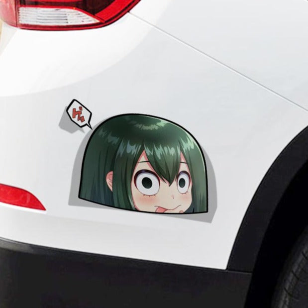 My Hero Academia 'Tsuyu | Tongue Out | Shadow' Vinyl Car Peeker Sticker