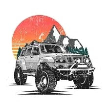 Off-Road Vehicles 'Mountain Peak' Vinyl Car Sticker