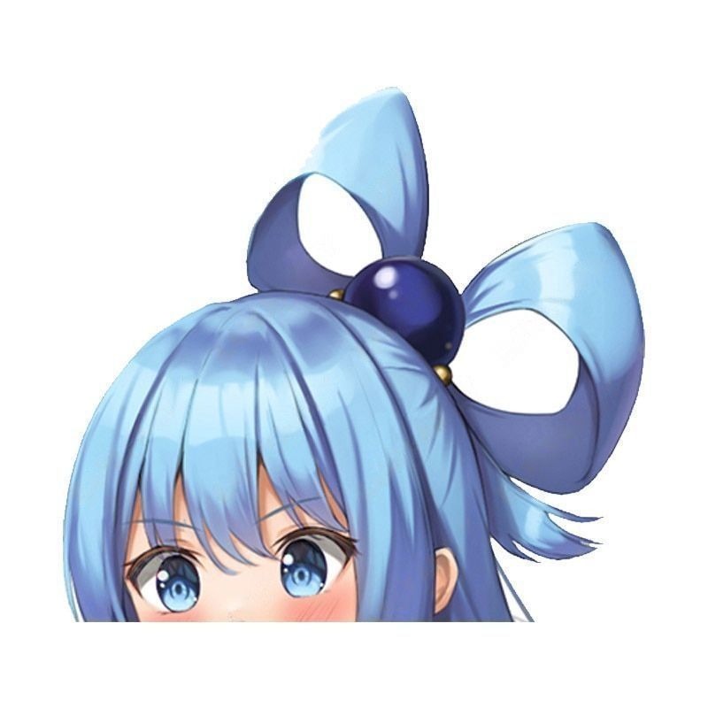 KonoSuba 'Young Aqua | Shocked'  Vinyl Car Peeker Sticker