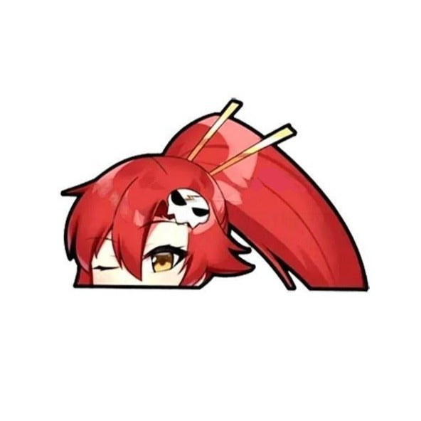 Gurren Lagann 'Yoko Littner | Winking' Vinyl Car Peeker Sticker