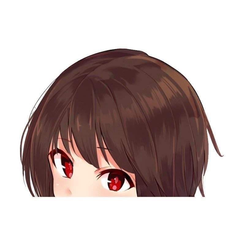 KonoSuba 'Megumin | Look Up' Vinyl Car Peeker Sticker