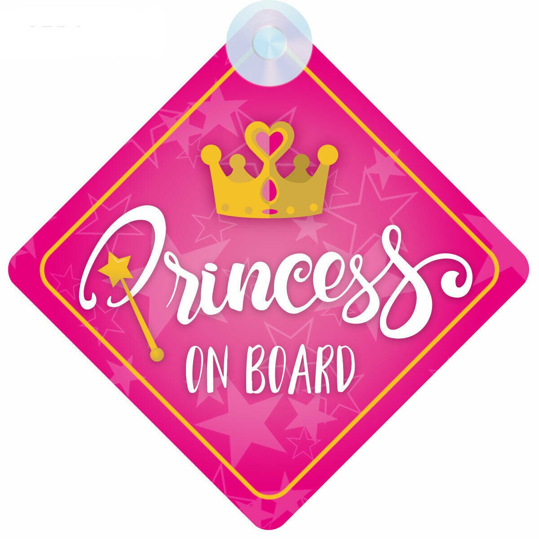 Princess On Board 'Crown and Wand' Vinyl Car Sticker