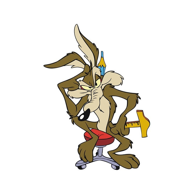Looney Tunes 'Coyote | Thinking | Left' Vinyl Car Sticker