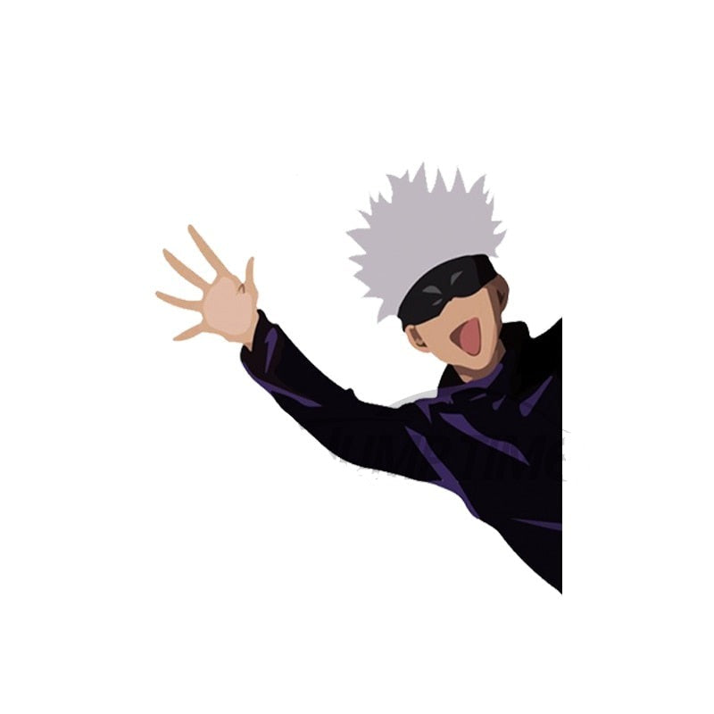 Jujutsu Kaisen 'Satoru Gojo| Waving' Vinyl Car Peeker Sticker