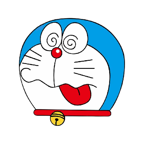 Doraemon 'Tongue Out | Left' Vinyl Car Sticker