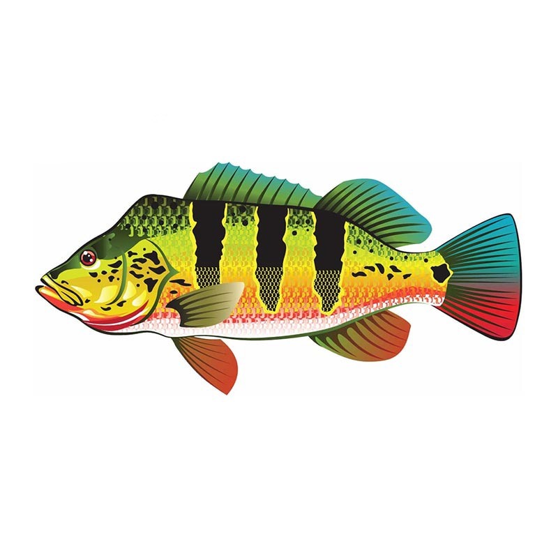 Fish 'Royal Peacock Bass' Vinyl Car Sticker