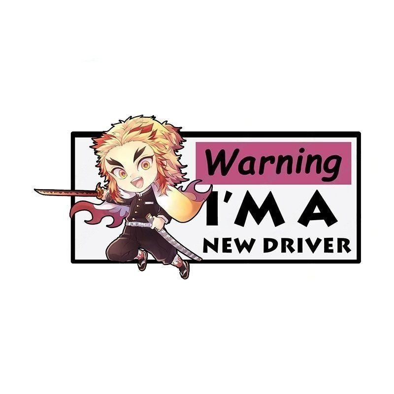 Warning I'm A New Driver 'Kyōjurō | Attacking' Vinyl Car Sticker