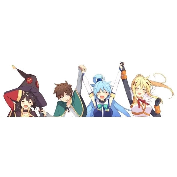 KonoSuba 'Megumin-Kazuma-Aqua-Darkness | Rejoicing' Vinyl Car Peeker Sticker