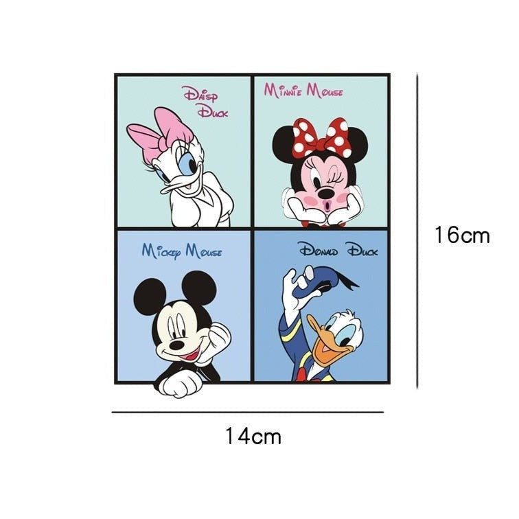Mickey Mouse 'Daisy-Minnie-Mickey-Donald | Portrait' Vinyl Car Sticker
