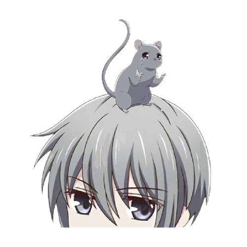 Fruits Basket 'Yuki And Rat | Looking' Vinyl Car Peeker Sticker