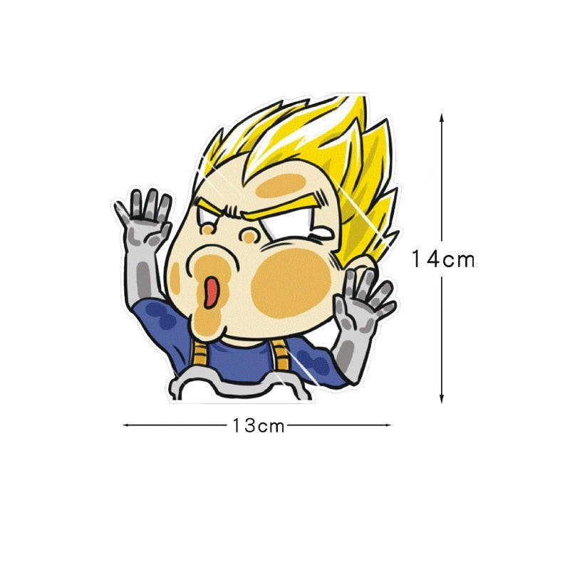 Dragon Ball Z 'Vegeta | Pressed Face' Vinyl Car Sticker