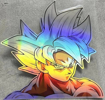 Dragon Ball Z 'Goku | Reflective Laser' Vinyl Car Peeker Sticker