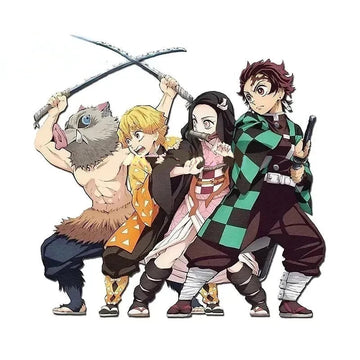 Demon Slayer 'Inosuke-Zenitsu-Nezuko-Tanjiro | Waiting' Vinyl Car Sticker