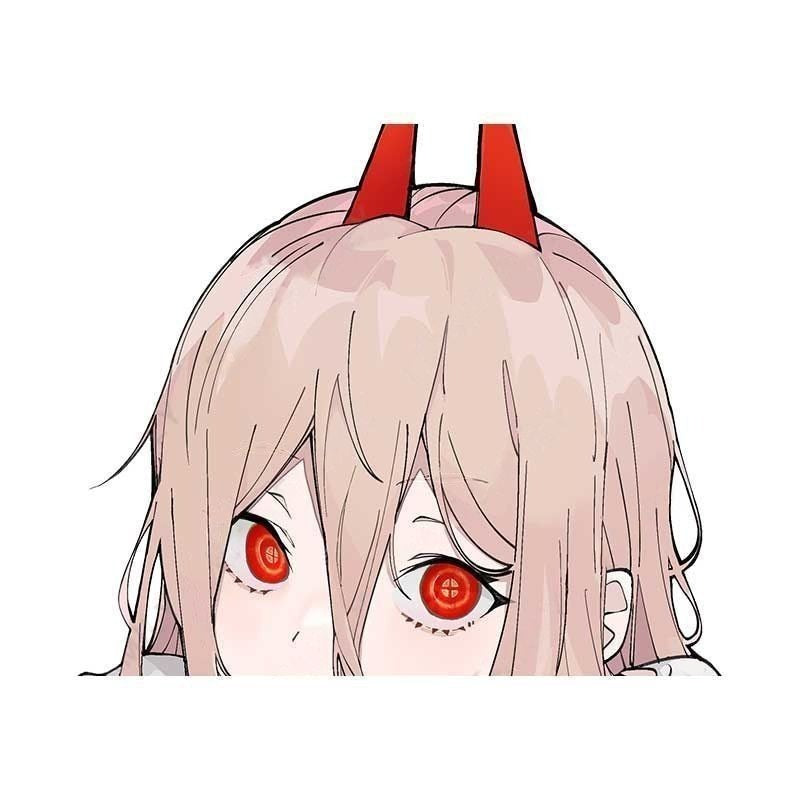 Chainsaw Man 'Power | Staring | 2.0' Vinyl Car Peeker Sticker