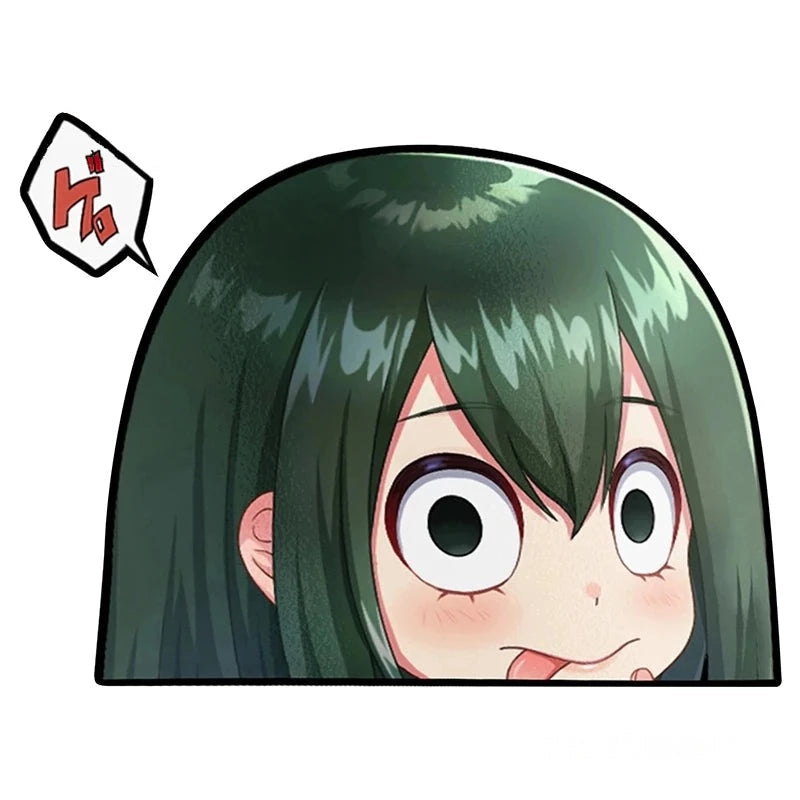 My Hero Academia 'Tsuyu | Tongue Out' Vinyl Car Peeker Sticker
