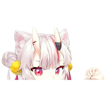 Virtual YouTuber 'Nakiri Ayame | Watching' Vinyl Car Peeker Sticker