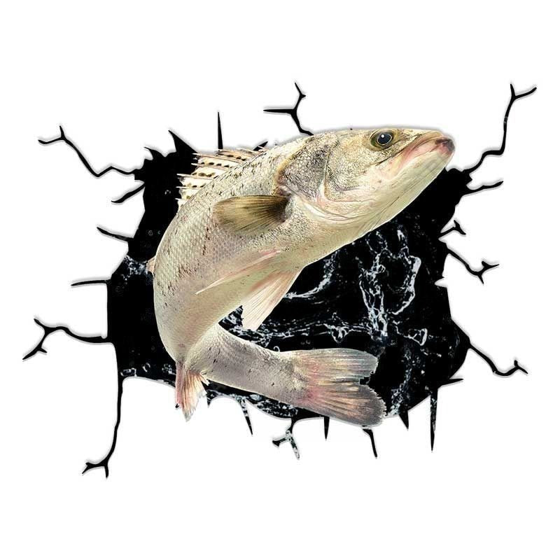 Fish 'Sea Bass' Car Window Vinyl Sticker