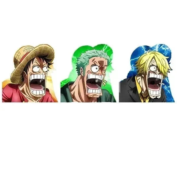 One Piece 'Luffy x Zoro x Sanji | Shocked' Vinyl Car 3D Motion Sticker