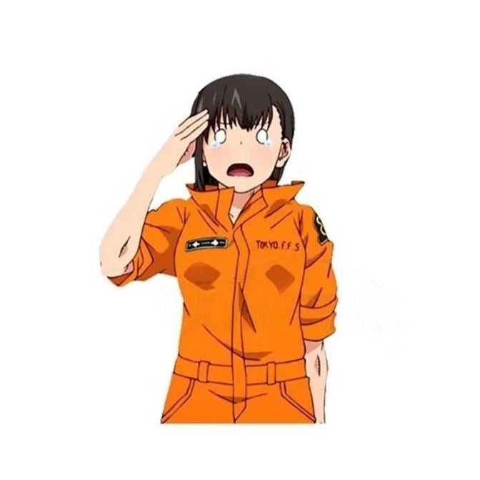 Fire Force 'Maki Oze | Crying' Vinyl Car Sticker