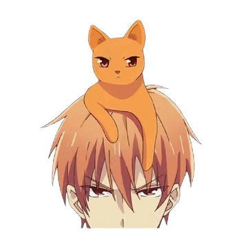 Fruits Basket 'Kyo And Cat | Fierce' Vinyl Car Peeker Sticker