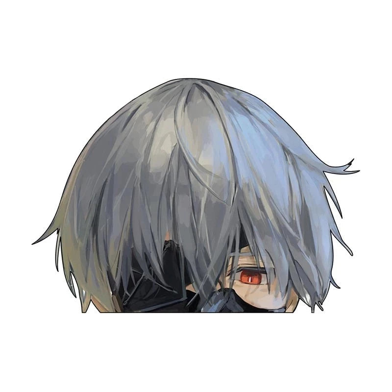 Tokyo Ghoul 'Ken Kaneki | Sad' Vinyl Car Peeker Sticker