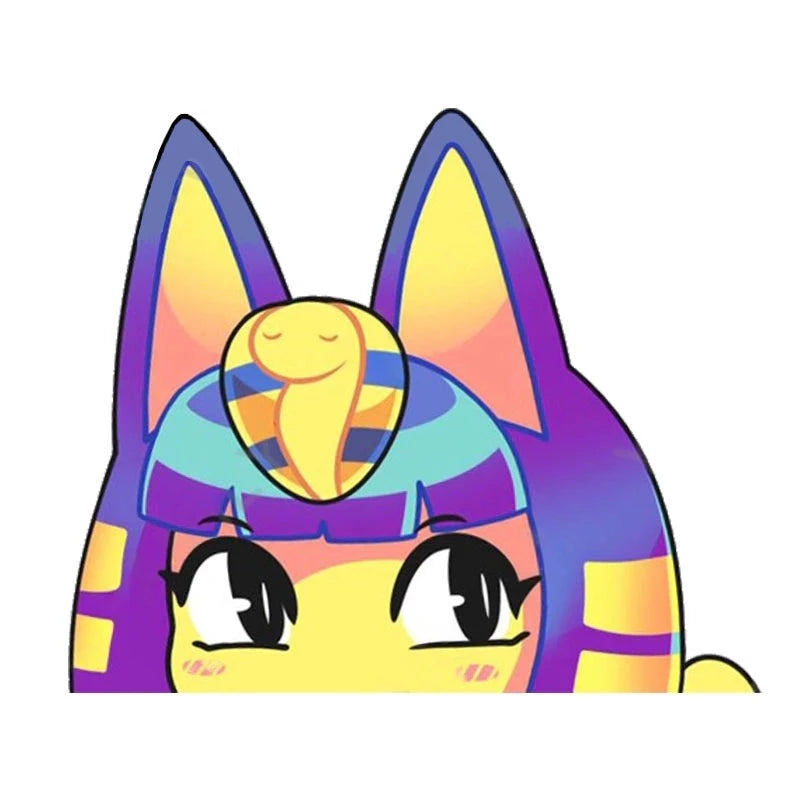 Animal Crossing 'Ankha | Snooty Cat' Vinyl Car Peeker Sticker