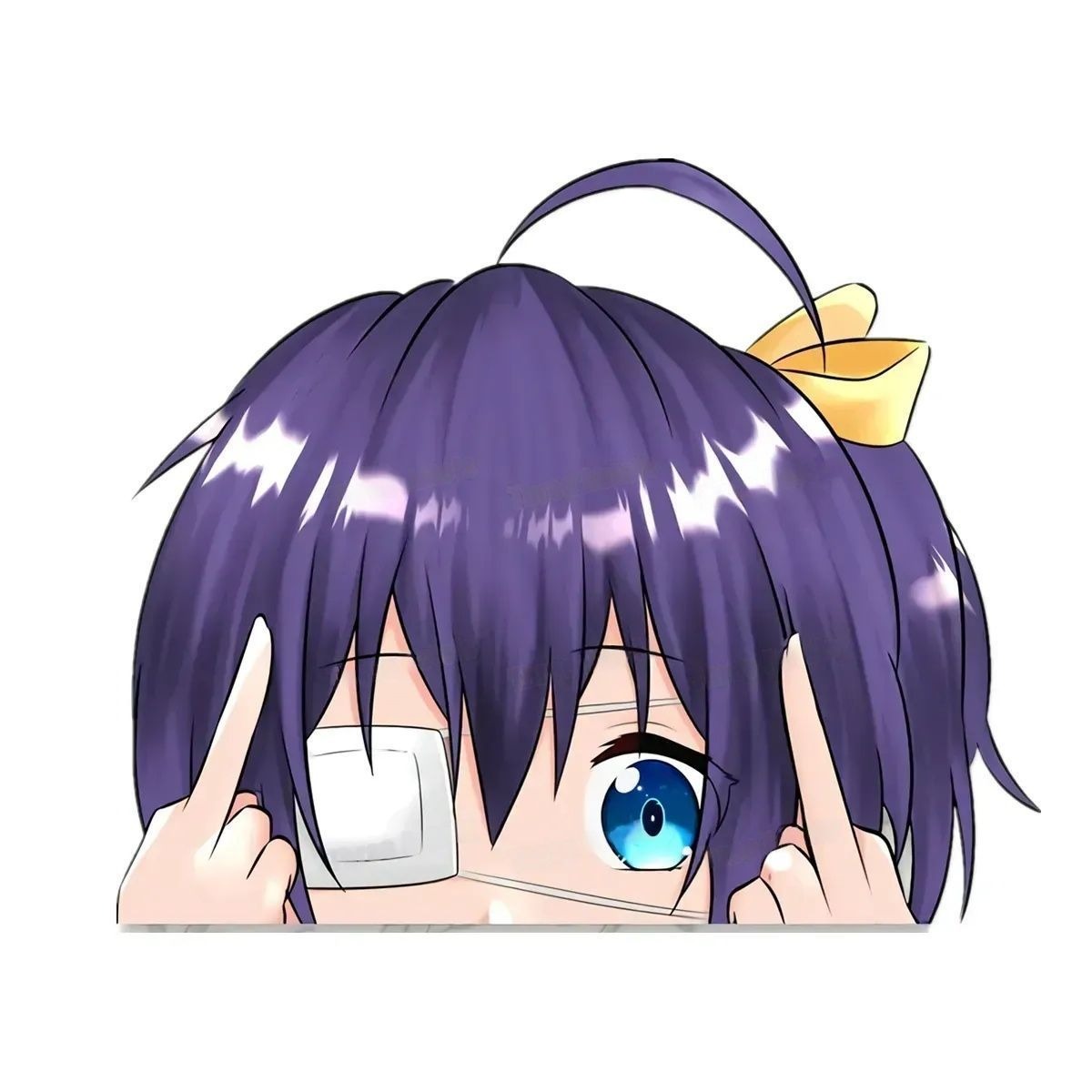 ChÅ«-2 'Rikka Takanashi | F U' Vinyl Car Peeker Sticker