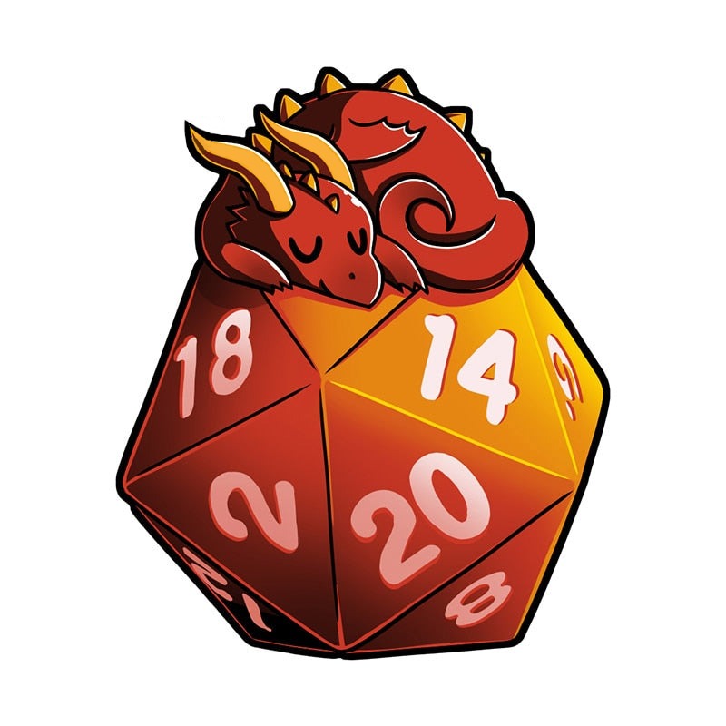 Dungeons & Dragons 'Dice | Sleeping Dragon' Vinyl Car Sticker