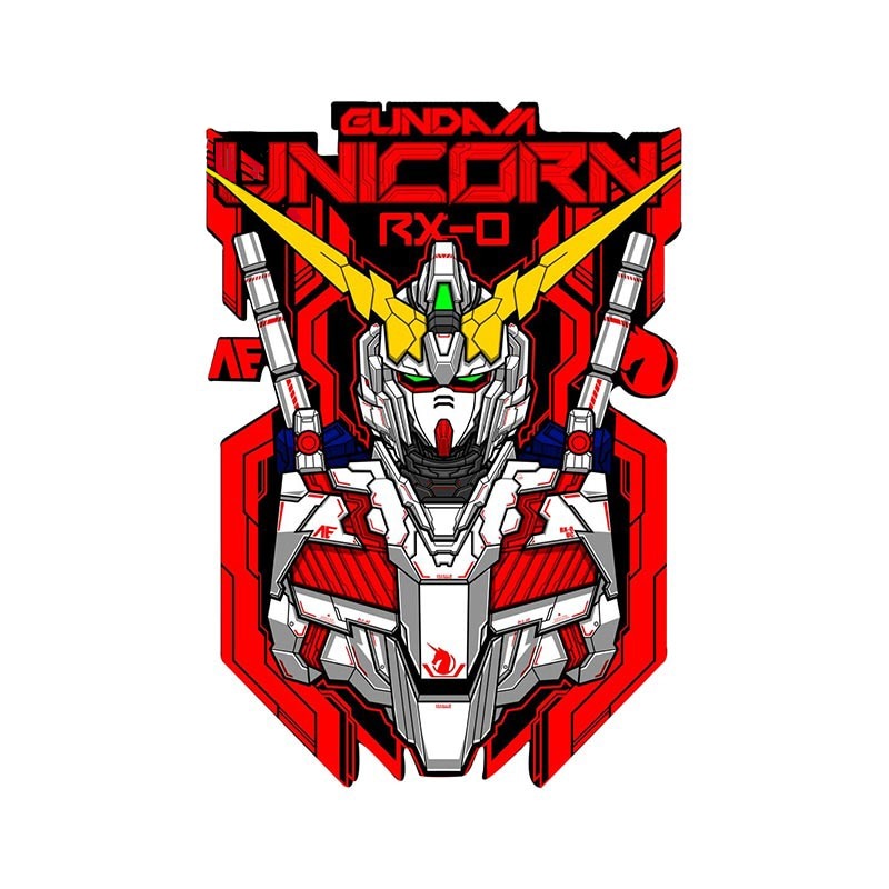 Mobile Suit 'Gundam Unicorn RX-0' Vinyl Car Sticker