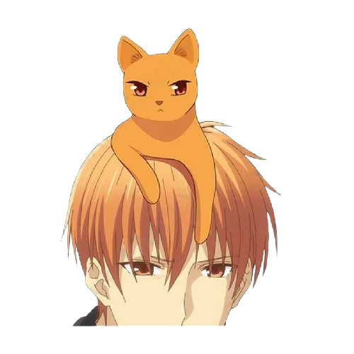 Fruits Basket 'Kyo And Cat | Peeking' Vinyl Car Peeker Sticker