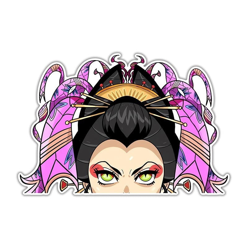 Demon Slayer 'Daki | Warabihime Oiran' Vinyl Car Peeker Sticker