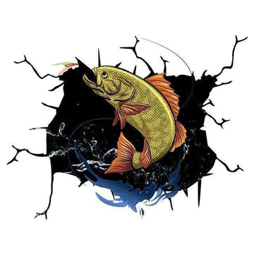 Fish 'Golden Arowana' Car Window Vinyl Sticker