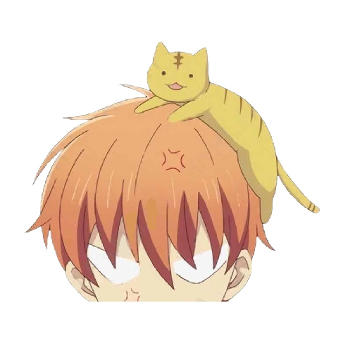 Fruits Basket 'Kyo And Cat | Angry' Vinyl Car Peeker Sticker